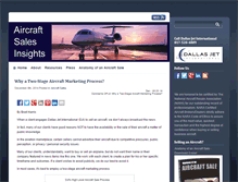 Tablet Screenshot of aircraftsalesinsights.com